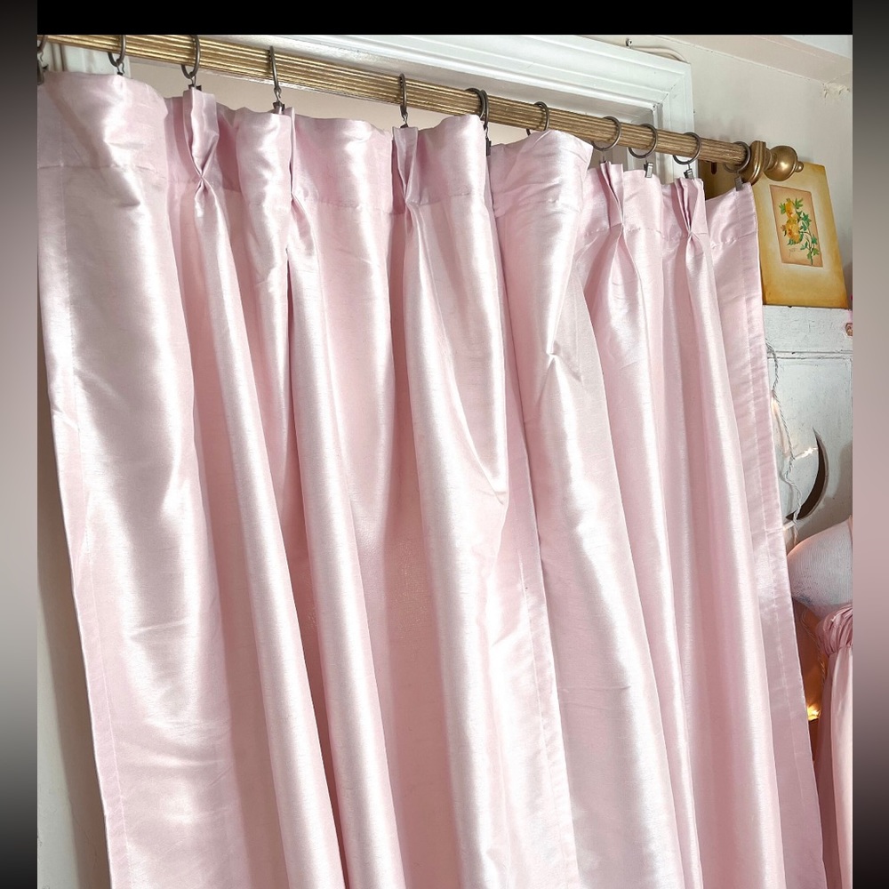 Simply Shabby Chic Light Pink Curtain Panels - Picture 2 of 12